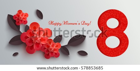 Web banner for women's day with paper flowers. Vector illustration, it can be used in the newsletter, brochures, postcards, tickets, advertisements, banners. Web banner for women's day with paper flowers. Vector illustration, it can be used in the newsletter, brochures, postcards, tickets, advertisements, banners.