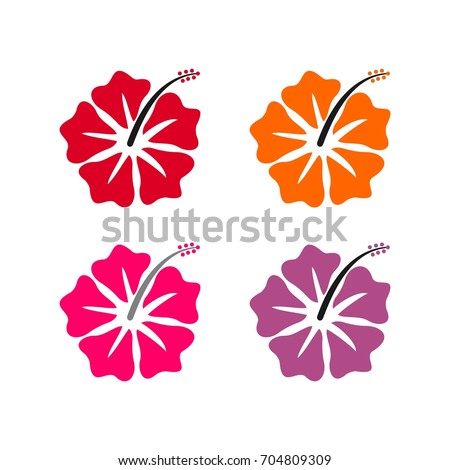 Hibiscus Logo Vector Stock Vector 364458497 - Shutterstock