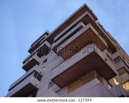 Concrete Balconies From Below Worms Eye View Stock Photos Images Pictures