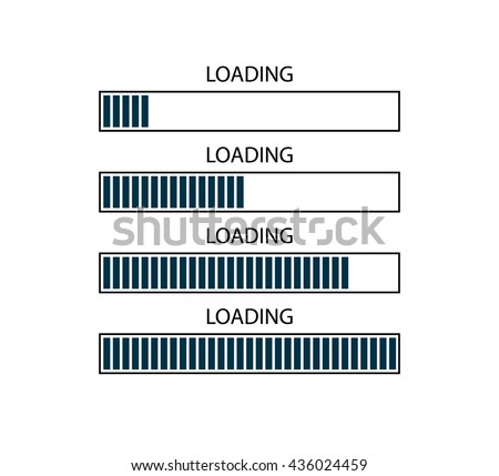 Abstract composition. Loading bar element icon. Creative web design download timer. Users completion indicator. White background, black cluster lines. Uploading speed symbol. Internet page progress - stock vector Abstract composition. Loading bar element icon. Creative web design download timer. Users completion indicator. White background, black cluster lines. Uploading speed symbol. Internet page progress - stock vector