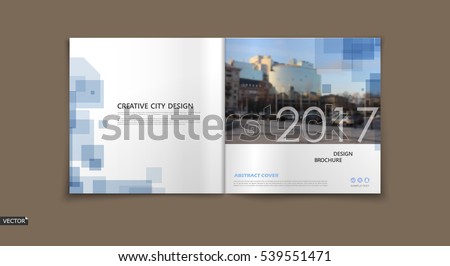 Abstract binder art. White a4 brochure cover design. 2017 info banner frame. Modern ad flyer text font. Title sheet image model set. Fancy vector front page. City view blurb. Blue box block theme icon Abstract binder art. White a4 brochure cover design. 2017 info banner frame. Modern ad flyer text font. Title sheet image model set. Fancy vector front page. City view blurb. Blue box block theme icon