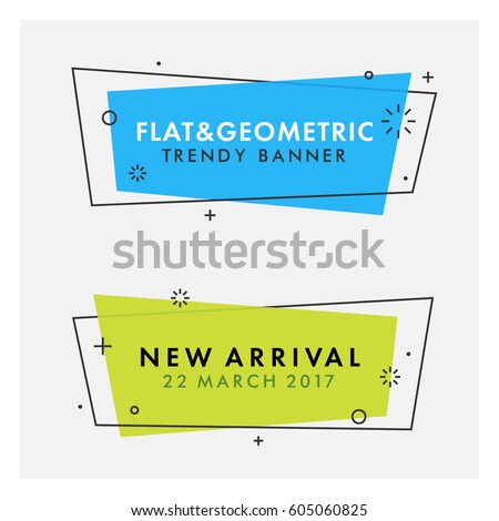 Set of trendy flat geometric vector banners. Vivid transparent banners in retro poster design style. Vintage colors and shapes. Green and blue banner design. Set of trendy flat geometric vector banners. Vivid transparent banners in retro poster design style. Vintage colors and shapes. Green and blue banner design.
