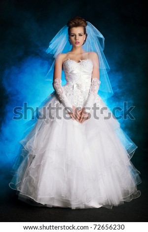 smoking wedding dress