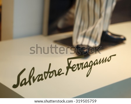 New York, New York, USA - March 14, 2011: The Salvatore Ferragmo logo ... New York, New York, USA - March 14, 2011: The Salvatore Ferragmo logo ...