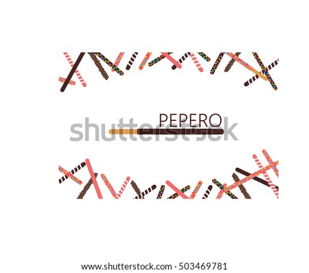 Assorted chocolate dipped biscuit sticks on white background