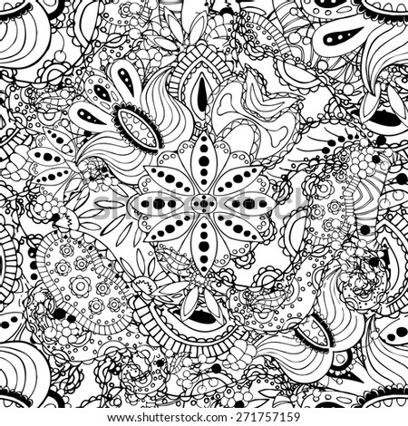 Paisley seamless pattern. Floral background - stock vector