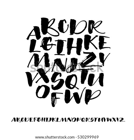 Collection of hand drawn letters. Vector alphabet. Hand drawn letters. Ink illustration. Modern brush calligraphy. Isolated on white background. Collection of hand drawn letters. Vector alphabet. Hand drawn letters. Ink illustration. Modern brush calligraphy. Isolated on white background.