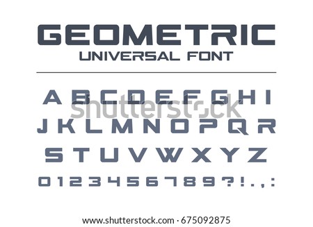 Geometric font. Technology, sport, futuristic, future techno alphabet. Letters and numbers for military, industrial, construction logo design. Modern minimalistic vector typeface Geometric font. Technology, sport, futuristic, future techno alphabet. Letters and numbers for military, industrial, construction logo design. Modern minimalistic vector typeface