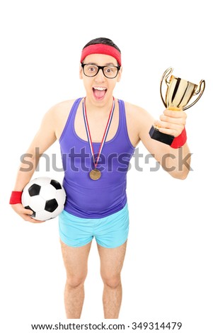 stock-photo-vertical-shot-of-a-nerdy-football-player-holding-a-trophy-and-wearing-a-medal-isolated-on-white-349314479.jpg