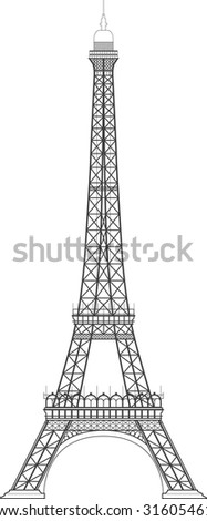 Eiffel Tower Paris Vector Illustration Eps Stock Vector 106283078