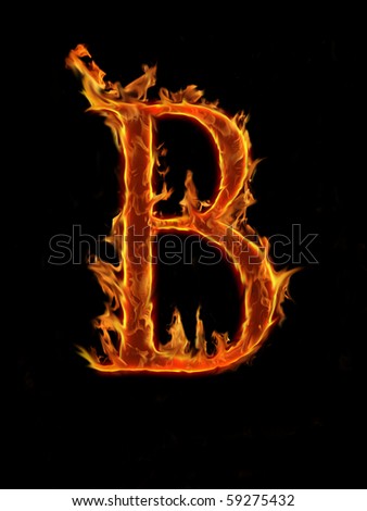 Flaming Font Letter B Stock Illustration 59275432 - Shutterstock