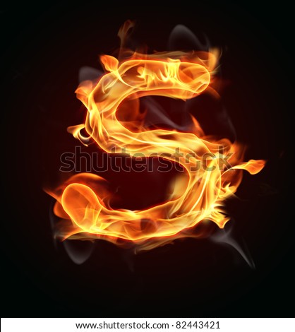 Fiery Letter S Font Stock Photos, Images, & Pictures 