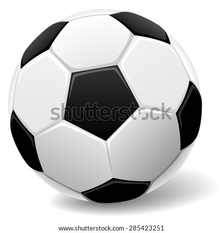 Black White Classic Soccer Ball Vector Stock Vector 51757282 - Shutterstock