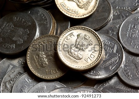 Group Indian Rupee Coins Stock Photo 92491273 - Shutterstock