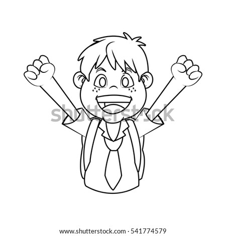 Boy Saying Hello Cartoon Vector Illustration Stock Vector 104995502 