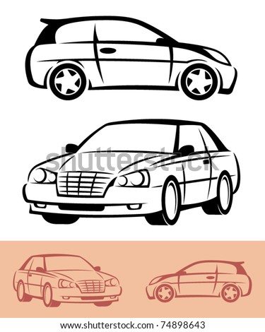 Vector 3 Icons Cars Stock Vector 111939653 - Shutterstock