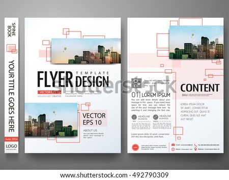 Brochure design template vector.Flyers report business magazine poster layout portfolio template.Abstract square in cover book portfolio presentation poster layout.City design on A4 brochure layout. Brochure design template vector.Flyers report business magazine poster layout portfolio template.Abstract square in cover book portfolio presentation poster layout.City design on A4 brochure layout.