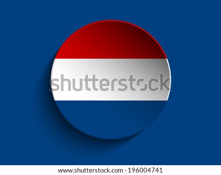 Flag Paper Circle Shadow Button Netherlands Flag Stock Photos Images Pictures