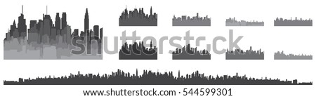The silhouette city. Flat vector illustration EPS10 The silhouette city. Flat vector illustration EPS10