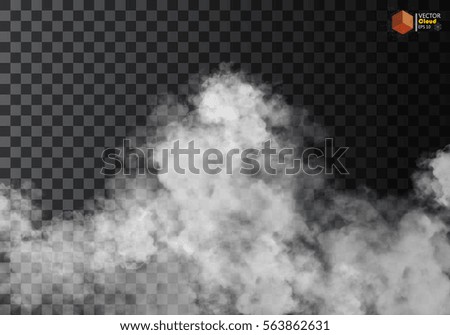 Fog or smoke isolated transparent special effect. White vector cloudiness, mist or smog background. Vector illustration Fog or smoke isolated transparent special effect. White vector cloudiness, mist or smog background. Vector illustration