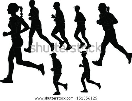 Long Distance Runner Stock Vectors & Vector Clip Art 