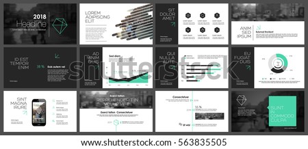 Green and black elements for infographics on a white background. Presentation templates. Use in presentation, flyer and leaflet, corporate report, marketing, advertising, annual report, banner. Green and black elements for infographics on a white background. Presentation templates. Use in presentation, flyer and leaflet, corporate report, marketing, advertising, annual report, banner.