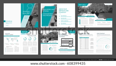 Design annual report,vector template brochures, flyers, presentations, leaflet, magazine a4 size. Green geometric elements on a white background. - stock vector Design annual report,vector template brochures, flyers, presentations, leaflet, magazine a4 size. Green geometric elements on a white background. - stock vector