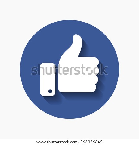 Thumb up symbol, finger up icon vector illustration. Facebooke like. Thumb up symbol, finger up icon vector illustration. Facebooke like.