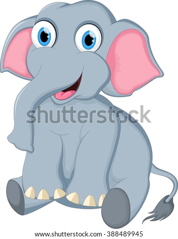 Cartoon Elephant Sleeping Stock Vector 158189876 - Shutterstock