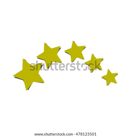 Stars Kids Drawing Style Stock Vector 45744460 - Shutterstock