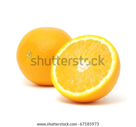 juicy oranges isolated on white juicy oranges isolated on white