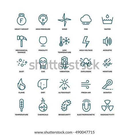 Protection from external influence water resistance, dirtproof, impact, uv rays, shockproof thin line vector icons. Protective sign waterproof and biosecurity illustration Protection from external influence water resistance, dirtproof, impact, uv rays, shockproof thin line vector icons. Protective sign waterproof and biosecurity illustration