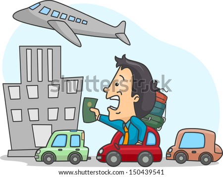 Stuck In Traffic Stock Vectors & Vector Clip Art | Shutterstock