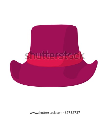 Cartoon Illustration Set Four Different Hats Stock Illustration