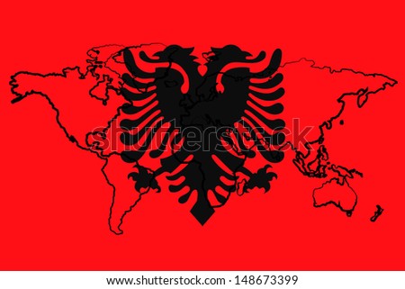 stock-photo-the-flag-of-albania-with-the-outline-of-the-world-148673399.jpg