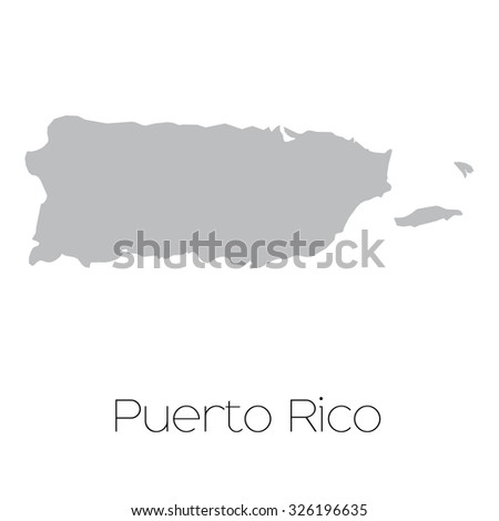 Puerto Rico Map Stock Photos, Images, & Pictures 