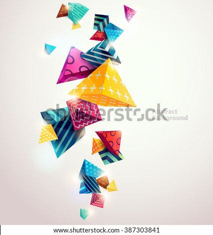 Abstract colorful background with geometric elements - stock vector Abstract colorful background with geometric elements - stock vector