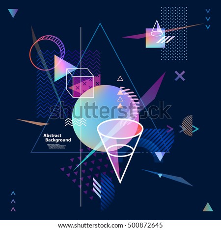 Neon geometric composition Neon geometric composition