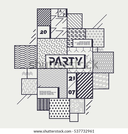 Geometric design posters for parties and events Geometric design posters for parties and events