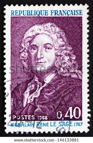  - stock-photo-france-circa-a-stamp-printed-in-the-france-shows-alain-rene-lesage-novelist-and-playwright-146133881