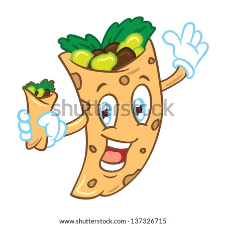 Cartoon Taco Isolated On White Background Stock Vector 137012879