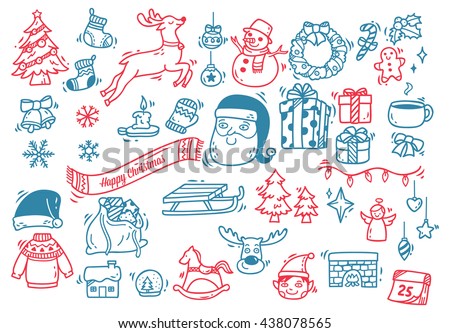Set of Christmas doodle Set of Christmas doodle