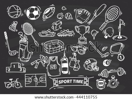 sport themed doodle - stock vector sport themed doodle - stock vector