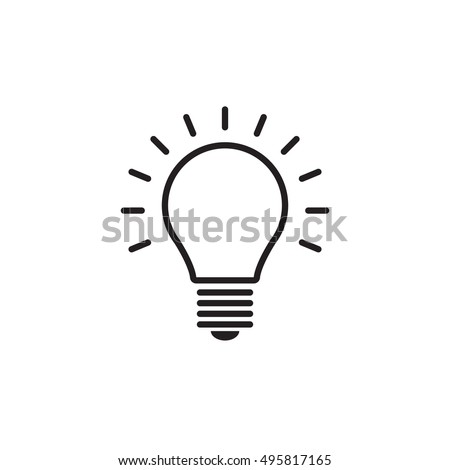 light bulb icon isolated on white background light bulb icon isolated on white background