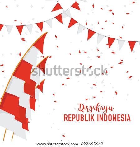 Poster or banner Indonesian independence day festival Poster or banner Indonesian independence day festival