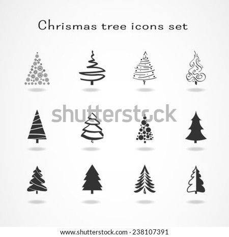 Christmas White Drawing Outline Tree Stock Photos, Images, & Pictures