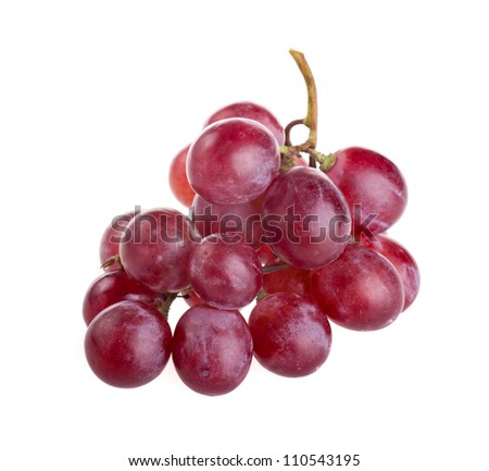 red grape isolated on white - stock photo
