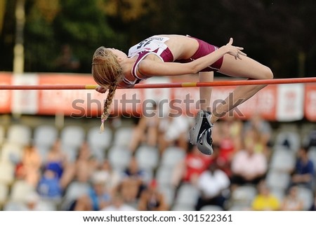 turin italy july athletics jump italian during perform desiree championships nebiolo primo stadium shutterstock barbieri diego portfolio