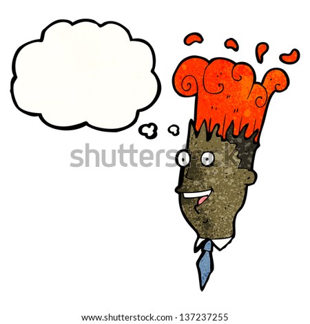 Volcanic Exploding Brain Cartoon Stock Vector 79329481 - Shutterstock