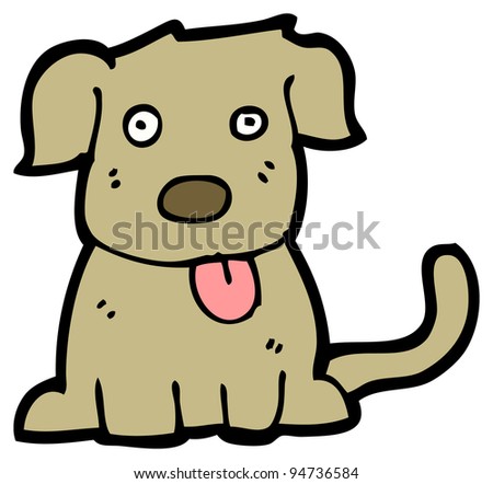 Cute Sitting Dog Cartoon Stock Illustration 94736584 - Shutterstock